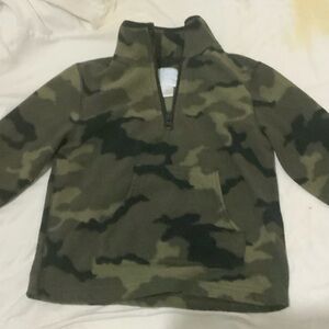 Old Navy Green Camouflage Kids Hoodie